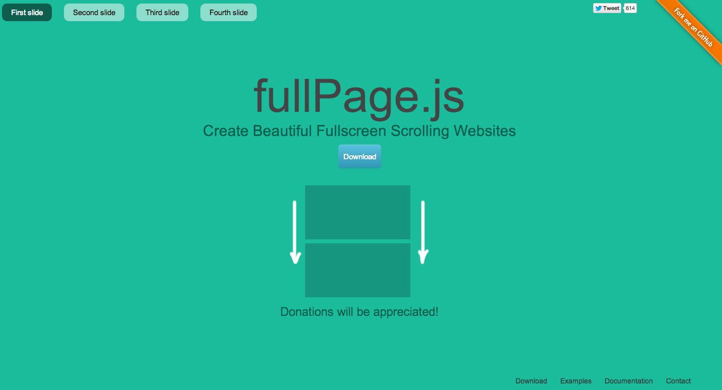 フルスクリーンスクロールを簡単に実装できる fullPage.js