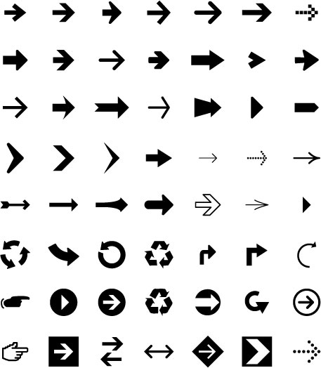 矢印専門のアイコンセット Wordpressのための便利帳