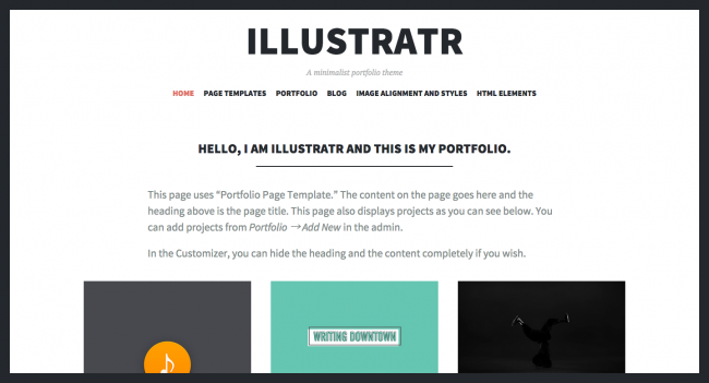 Illustratr A minimalist portfolio theme