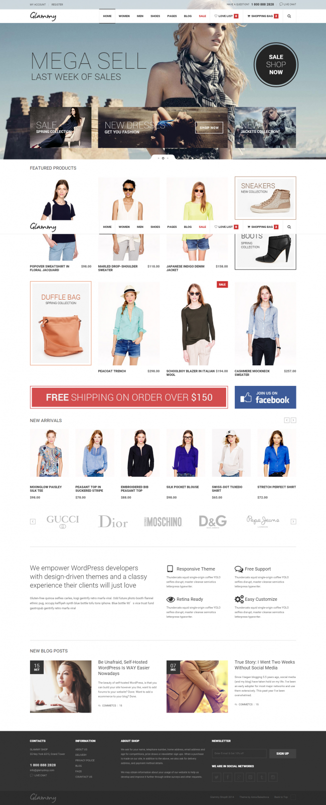 Glammy Modern eCommerce html Template