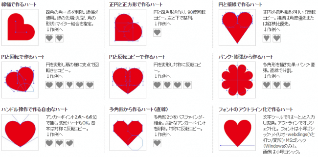 Illustrator Photshopで綺麗なハートを描く方法 Wordpressのための便利帳