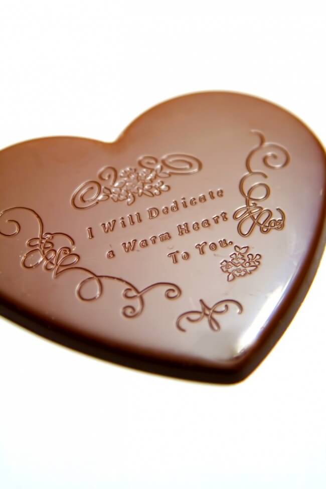 バレンタイン用ハートのチョコレート