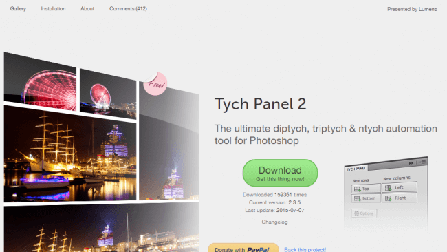 Tych Panel – The ultimate diptych triptych ntych automation tool for Photoshop by Reimund Trost