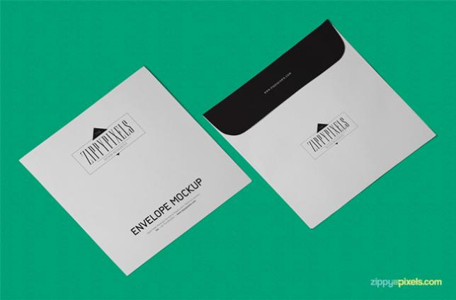 Free Envelope Mockup PSD In Isometric View
