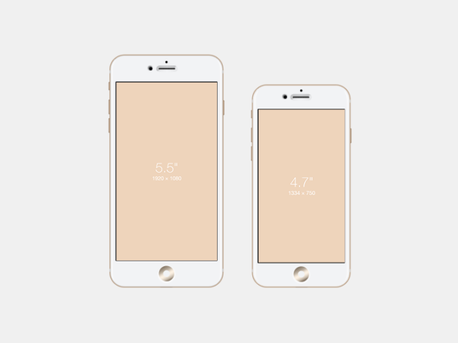 iPhone 7とiPhone 7 Plusのモックアップセット