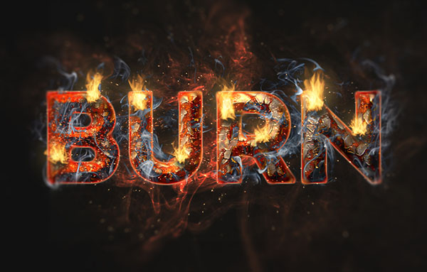 Flaming Rusty Text Effect - 600