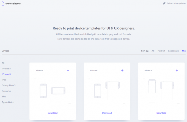 印刷して使えるUI・UXデザイナーのための画面テンプレート