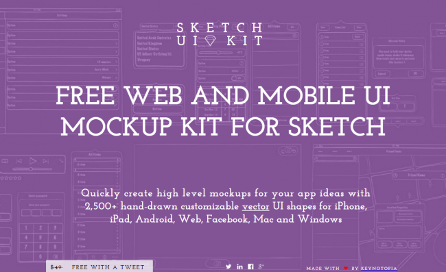 FREE WEB AND MOBILE UI MOCKUP KIT FOR SKETCH