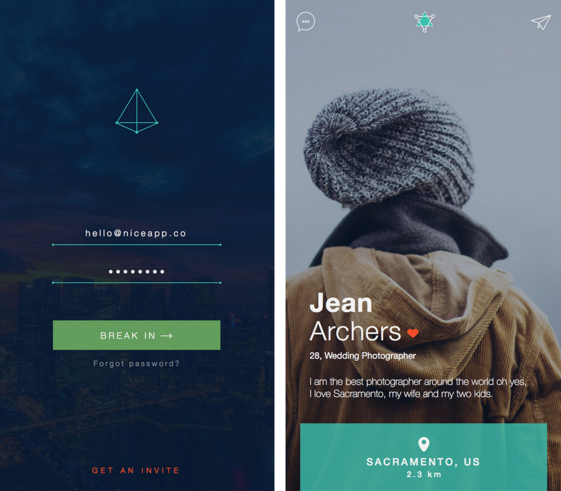 Nerdial App UI – 8 screens for PS and Sketch