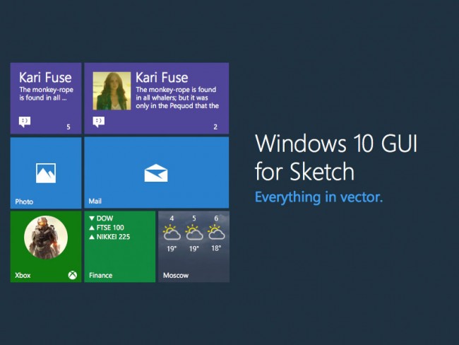 Windows 10 UI Kit Sketch Resource