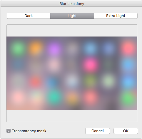 「Blur Like Jony」で画像に美しいblurを適用