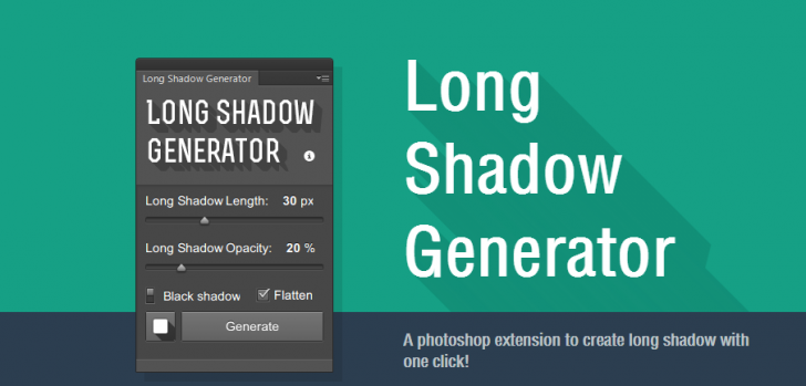 「Long Shadow Generator」で長いシャドウを作成