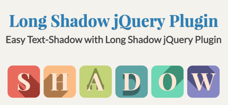 テキストに長い影をつけるjQueryプラグイン