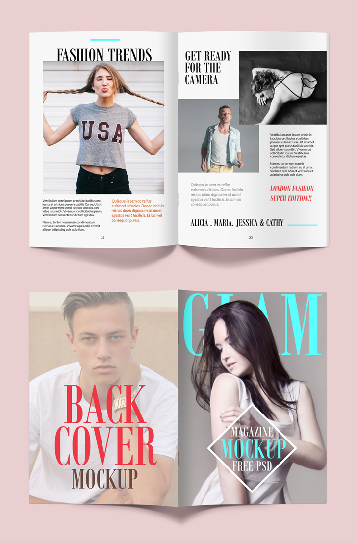 Magazine Mockup PSD Template