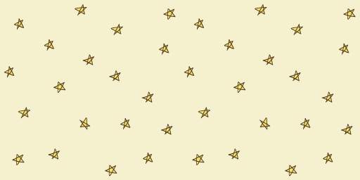 手書き風の星のパターン素材
