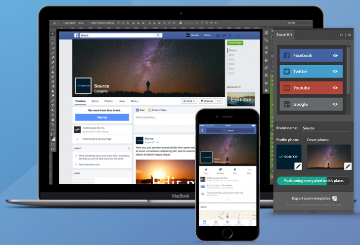 「Social Kit Pro」でFacebookやTwitterなどソーシャルページのデザインテンプレートを作成