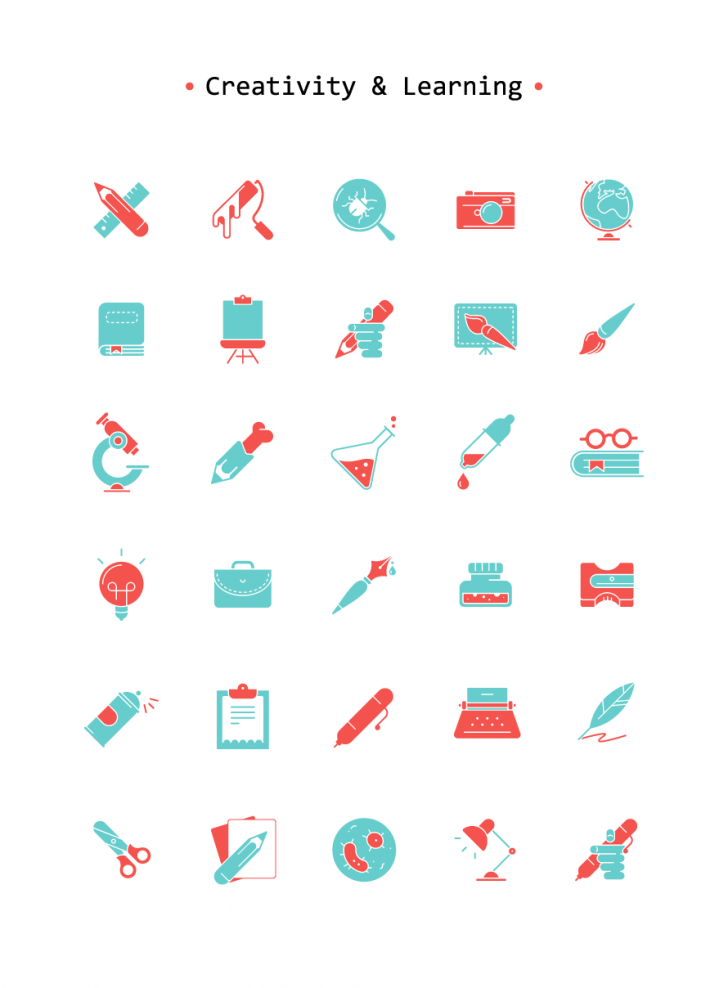 Creativity & Learning Icon Set