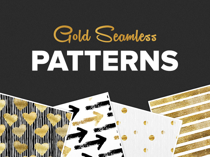 Seamless Gold Pattern Set