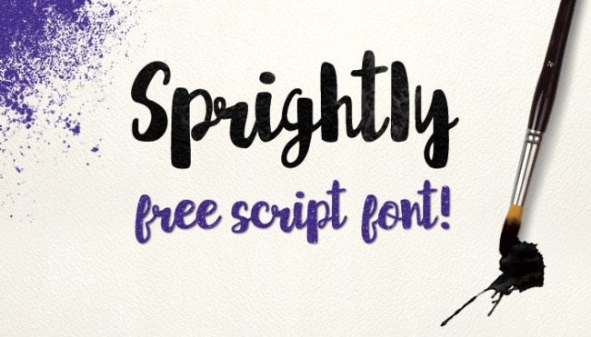 Sprightly - a free connecting script font!
