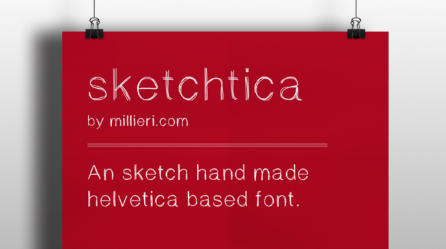 Sketchtica 鉛筆で書いたようなかすれたフォント