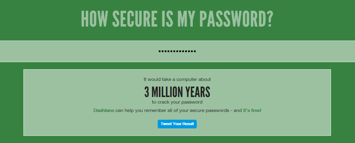 あなたのパスワードは大丈夫？パスワードの解読にどれくらいの時間がかかるか判定