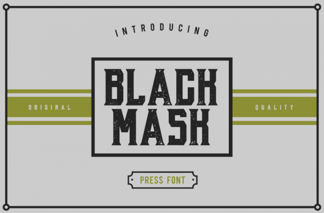 Black Mask Typeface