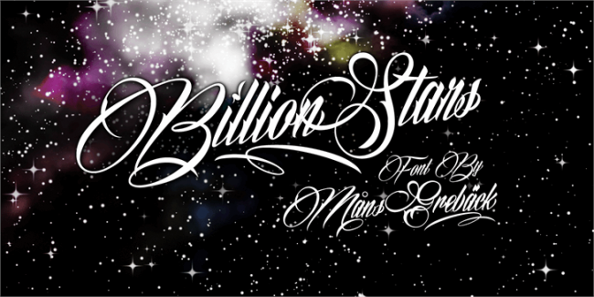Billion Stars Personal Use font