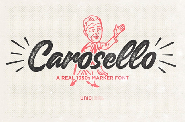 Carosello レトロで美しい印象の英字フォント