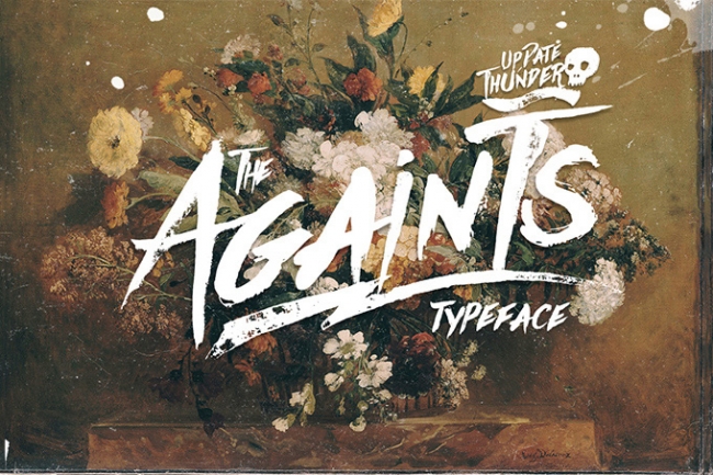 Againts Typeface インパクトのあるフォント