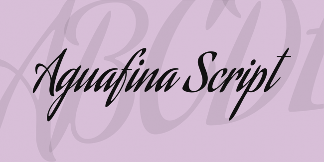 Aguafina Script Font