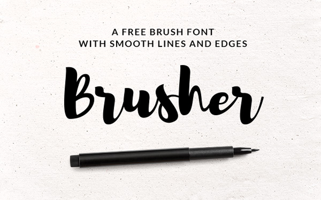 Brusher Free Font