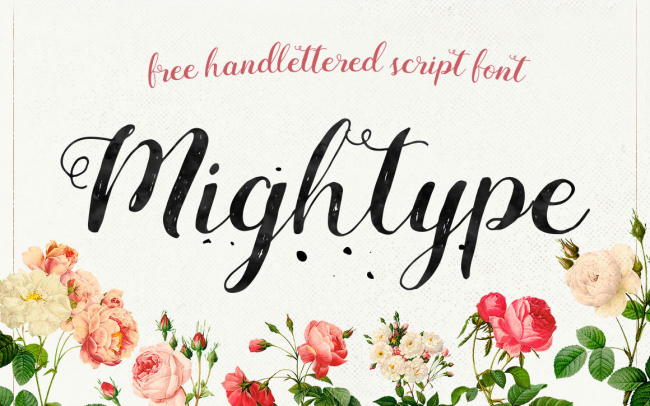 Mightype Free Handlettered Script Font