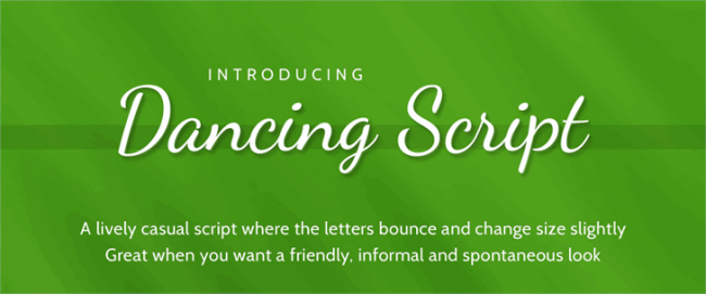Dancing Script font