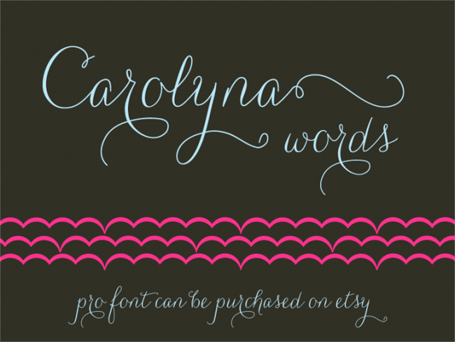 Carolyna Words font