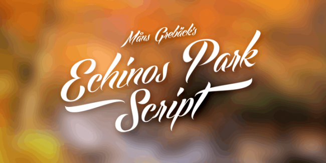 Echinos Park Script PERSONAL US font