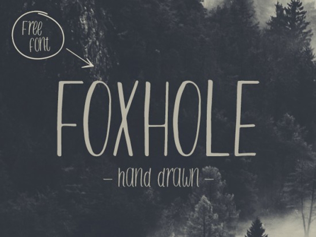 FOXHOLE 手書きのサンセリフ英字フォント