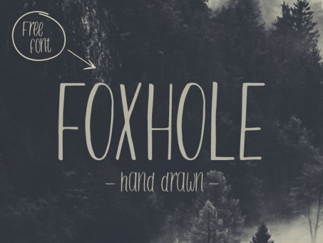 FOXHOLE 手書きのサンセリフ英字フォント