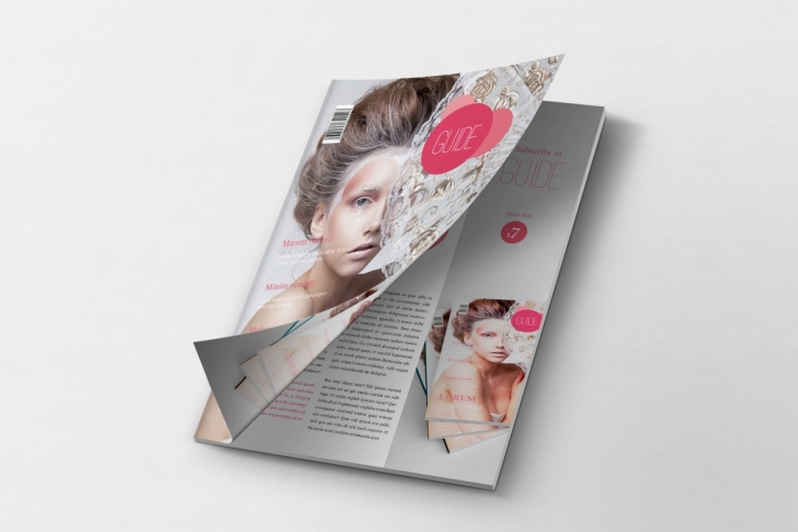 Magazine Mockup Cover Opening