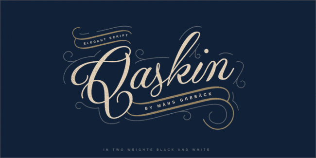 Qaskin Black Personal Use font 