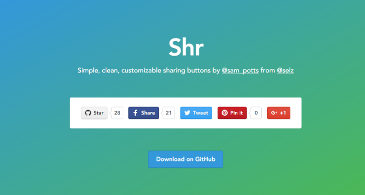 綺麗なカウント付きシェアボタンを簡単に設置できるJS「Shr」