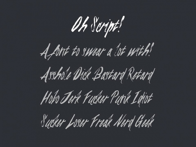 [Free Font] Oh Script!