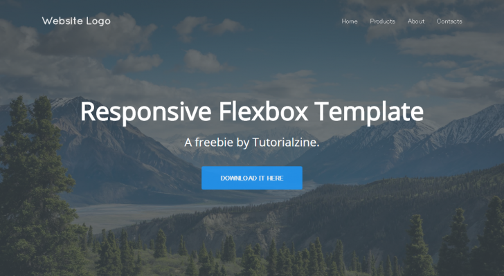 Flexboxを使ったランディングページのフリーHTMLテンプレート
