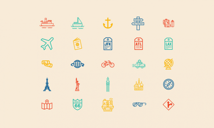 Travel - 30 Vector Icons