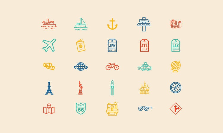 Travel - 30 Vector Icons