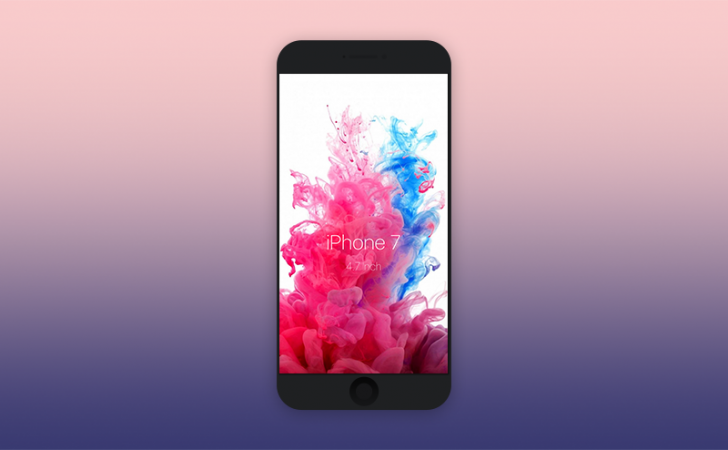 Minimal iPhone 7 Concept Template グレイ