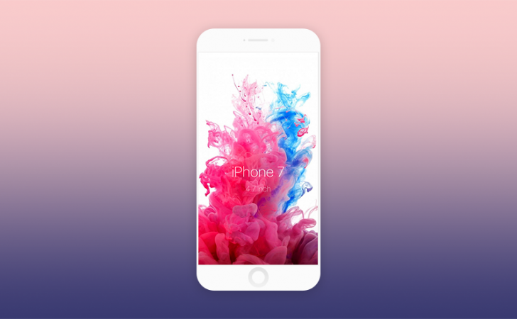 Minimal iPhone 7 Concept Template ホワイト