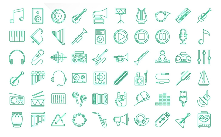 100 Music Icons 