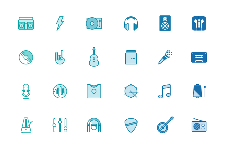 Musicons – Free PSD music icons