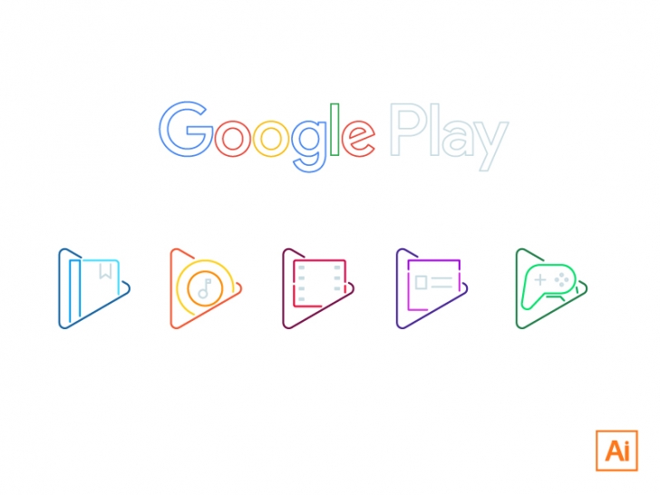 Play Line Icons