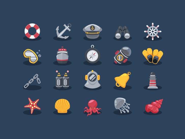 Sea Elements Icons